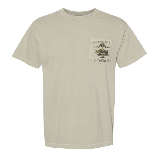 Pig Dinner  - Garment Dyed Heavyweight Ringspun Short Sleeve Shirt with a Pocket Thumbnail